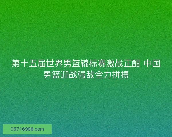 第十五届世界男篮锦标赛激战正酣 中国男篮迎战强敌全力拼搏 第十五届世界男篮锦标赛激战正酣 中国男篮迎战强敌全力拼搏